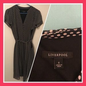 Adorable Black and White belted dress